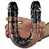 דילדו כפול גמיש לשימוש זוגי וסולו | Double Dildo Transparent Black