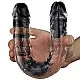 דילדו כפול גמיש לשימוש זוגי וסולו | Double Dildo Transparent Black