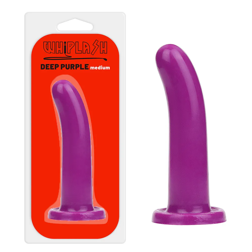 דילדו סיליקוני גמיש ובינוני לחוויית חדירה טבעית | DEEP PURPLE M