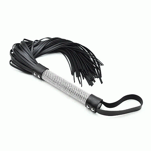 שוט זנבות BDSM עם ידית כסופה | Silver Handle BDSM Whip