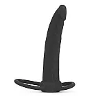 דילדו אנאלי זוגי עם טבעות לפין לחוויה כפולה | SILICONE FANTASY DOUBLE PROBER