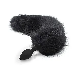 פלאג אנאלי עם זנב שחור | Fox Tail Plug
