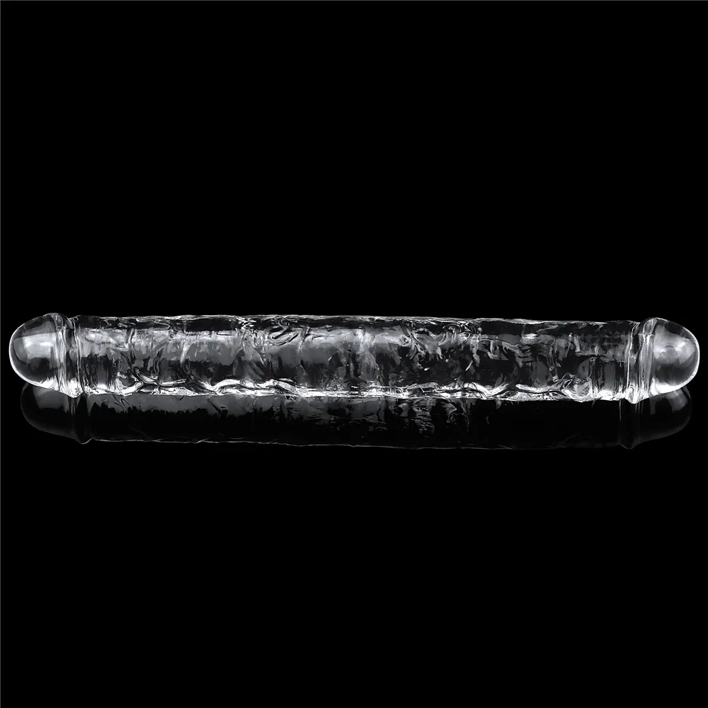 דילדו כפול גמיש לשימוש זוגי וסולו | Double Dildo Transparent Black