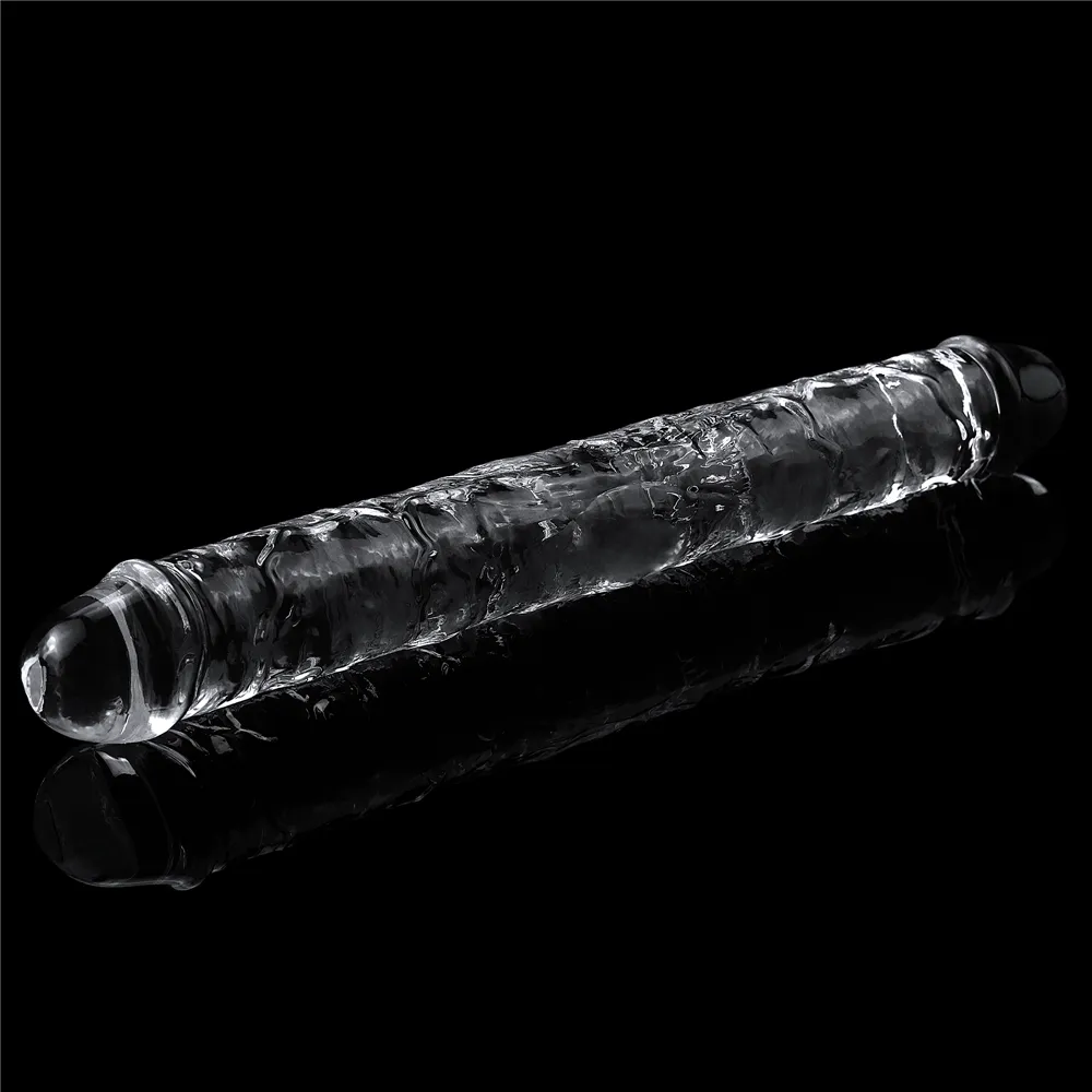 דילדו כפול גמיש לשימוש זוגי וסולו | Double Dildo Transparent Black