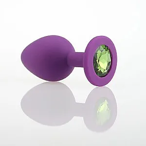 פלאג אנאלי קטן מעוטר סגול | Silicone Plug S