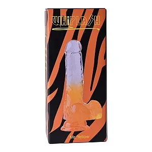 דילדו ריאליסטי עשוי TPE שקוף־צהוב עם בסיס יניקה | Mr.Yellow