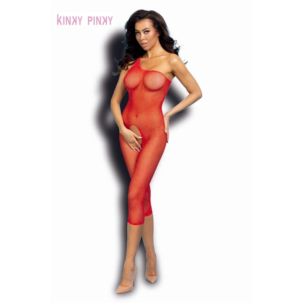 בודיסטוקינג סקסי אדום עם כתף אחת | BODY STOCKING בודיסטוקינג סקסי אדום עם כתף אחת | BODY STOCKING