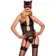 בגד גוף רשת שחור עם מסכת חתולה נועזת | Cat Queen Mesh Body Suit בגד גוף רשת שחור עם מסכת חתולה נועזת | Cat Queen Mesh Body Suit