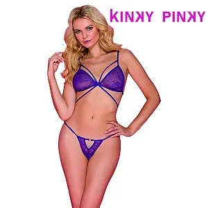 הלבשה סקסית סט סגול לוהט Kinky Pinky Lingerie הלבשה סקסית סט סגול לוהט Kinky Pinky Lingerie