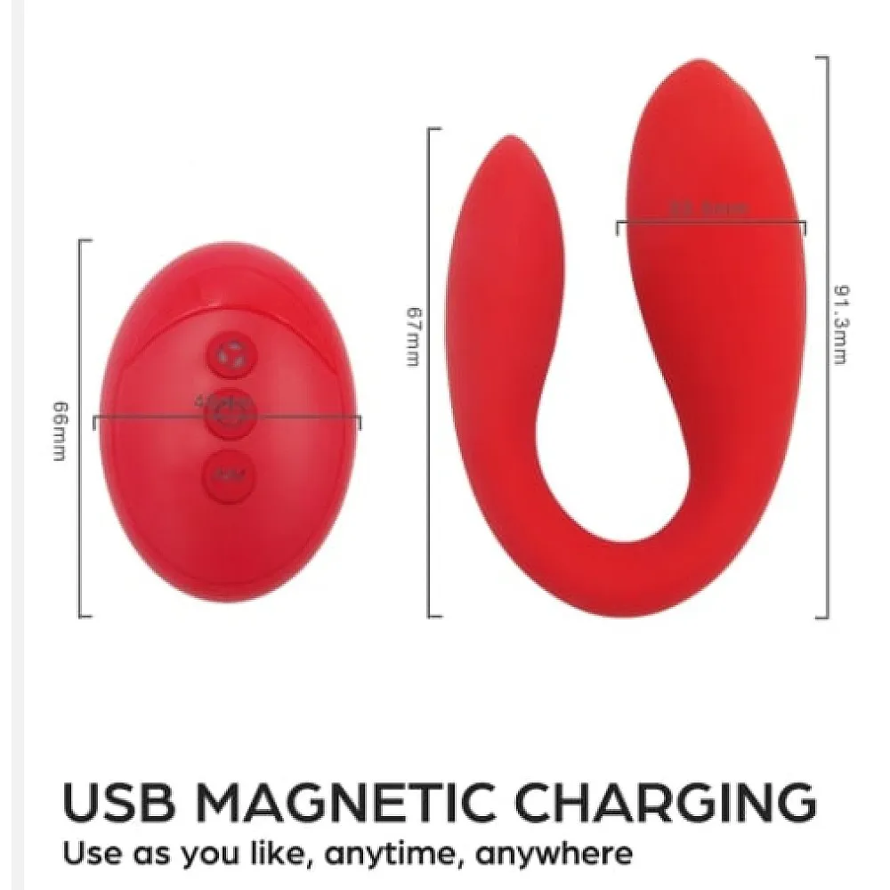 ויברטור זוגי עם שלט רחוק | Double Couple  