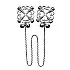 מצבטי פטמות פרח עם שרשרת | Flower Nipple Clamps