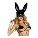 מסכת באני שחורה מבריקה | Bunny Mask