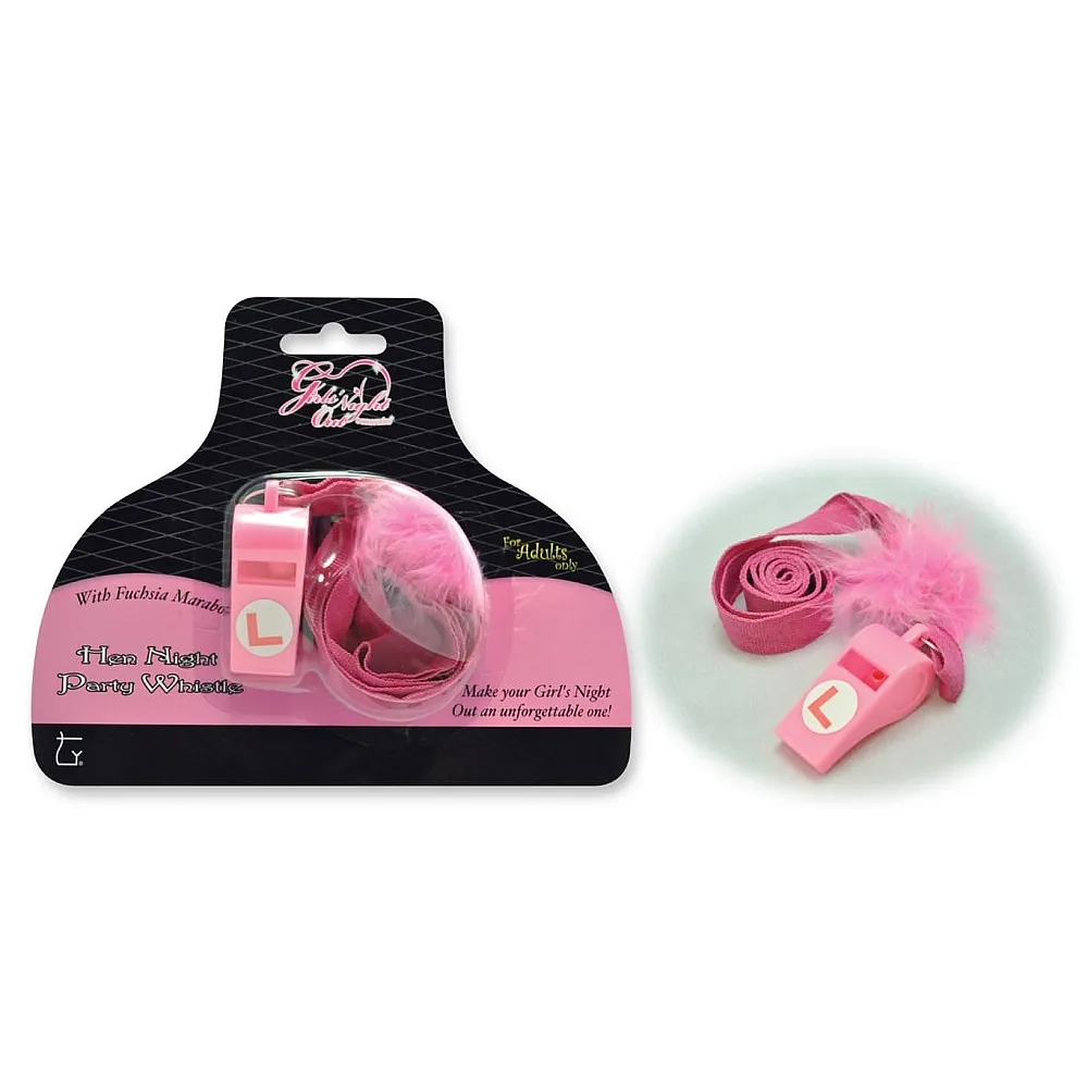 משרוקית ורודה עם נוצות | Party Whistle