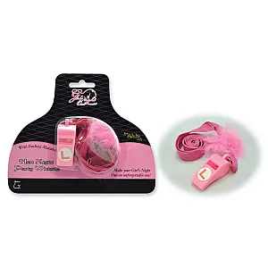 משרוקית ורודה עם נוצות | Party Whistle