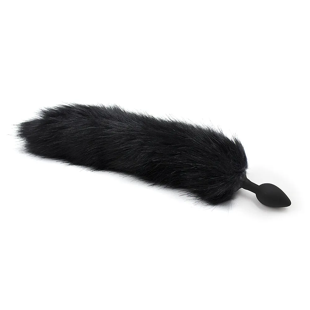 פלאג אנאלי עם זנב שחור | Fox Tail Plug