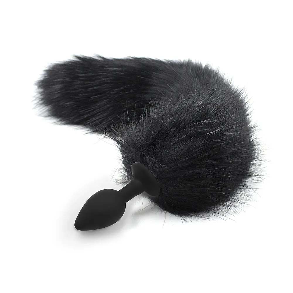 פלאג אנאלי עם זנב שחור | Fox Tail Plug