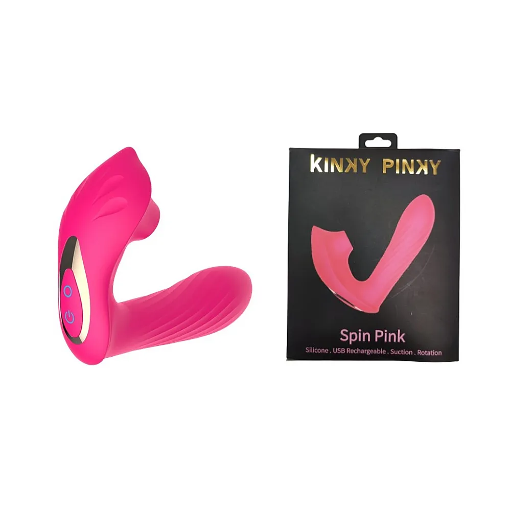 ויברטור יניקה ועיסוי סיבובי | Spin Pink