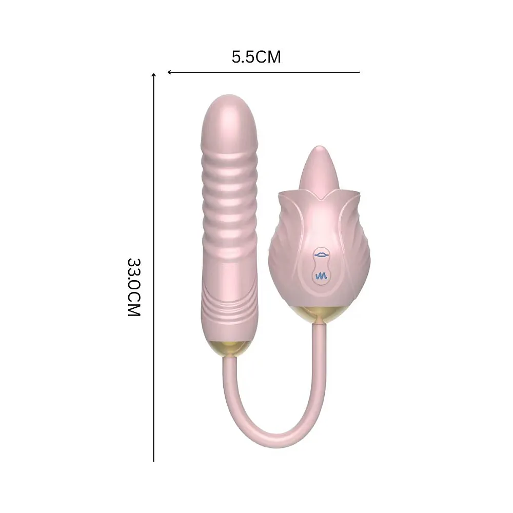 ויברטור ורד דוחף לשון | Thrusting Rose