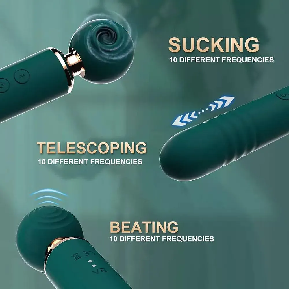 ויברטור יונק טלסקופי חכם | Triple Lover Wand