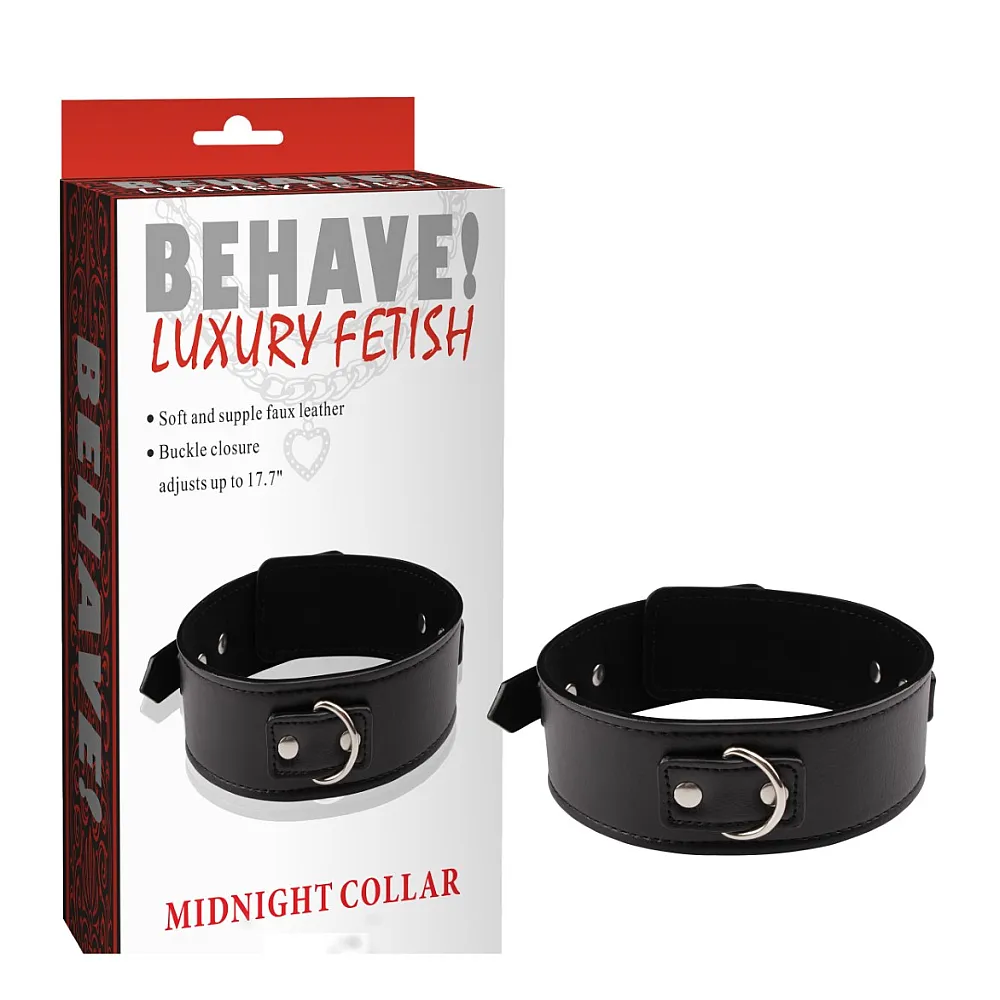 קולר דמוי עור קלאסי | Midnight Collar