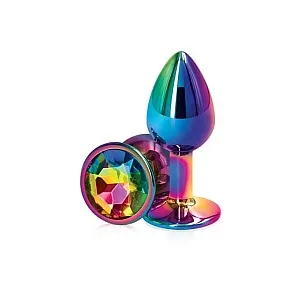 פלאג אנאלי מתכתי צבעוני | Rainbow Jewel Plug