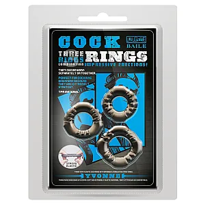 סט שלושה קוק רינגים אלסטיים | Cock Rings Set
