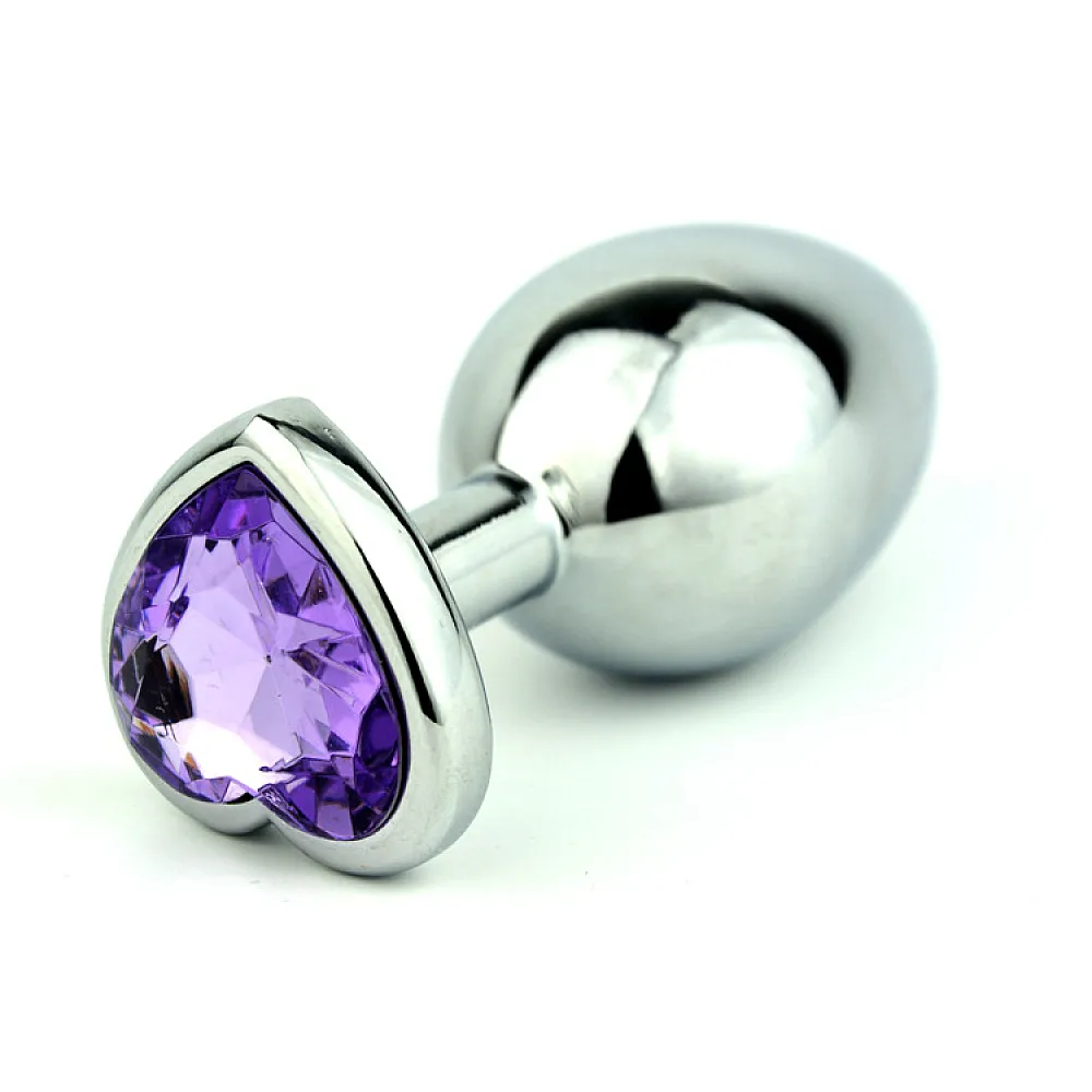 פלאג אנאלי מתכתי עם קריסטל | Heart Jewel