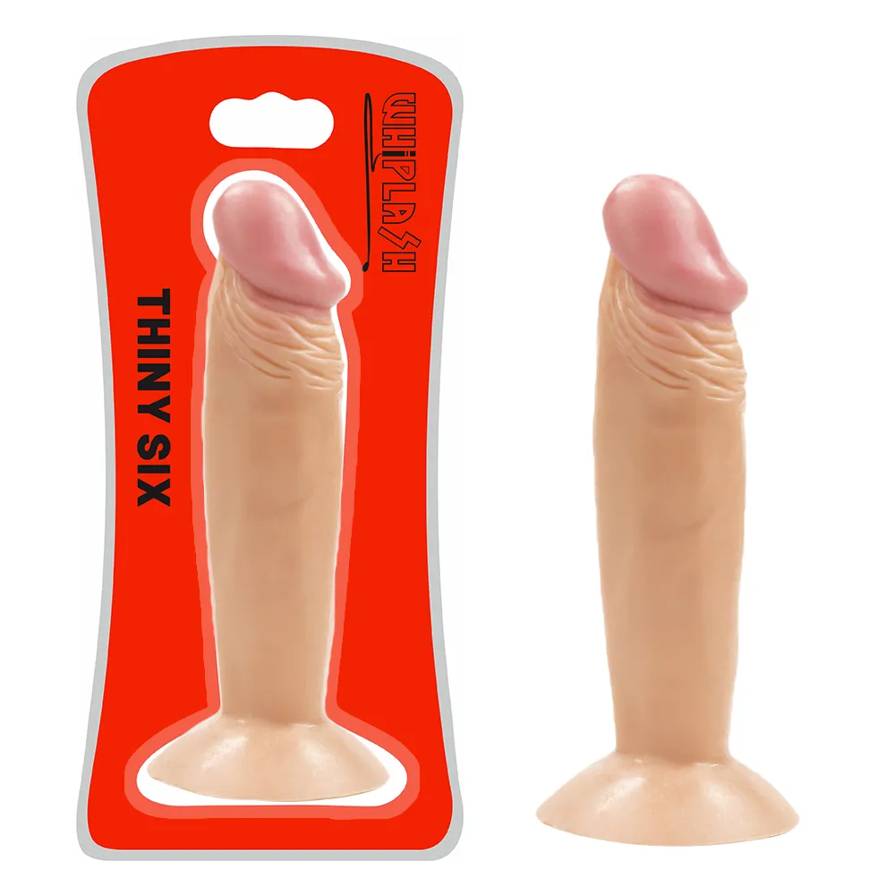 דילדו ריאליסטי קטן למתחילות עם בסיס וואקום | THINY SIX