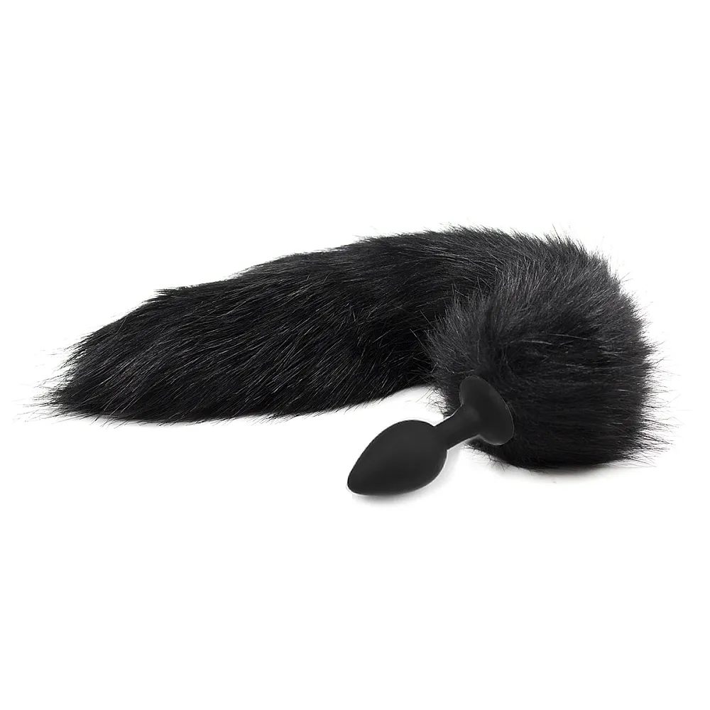 פלאג אנאלי עם זנב שחור | Fox Tail Plug