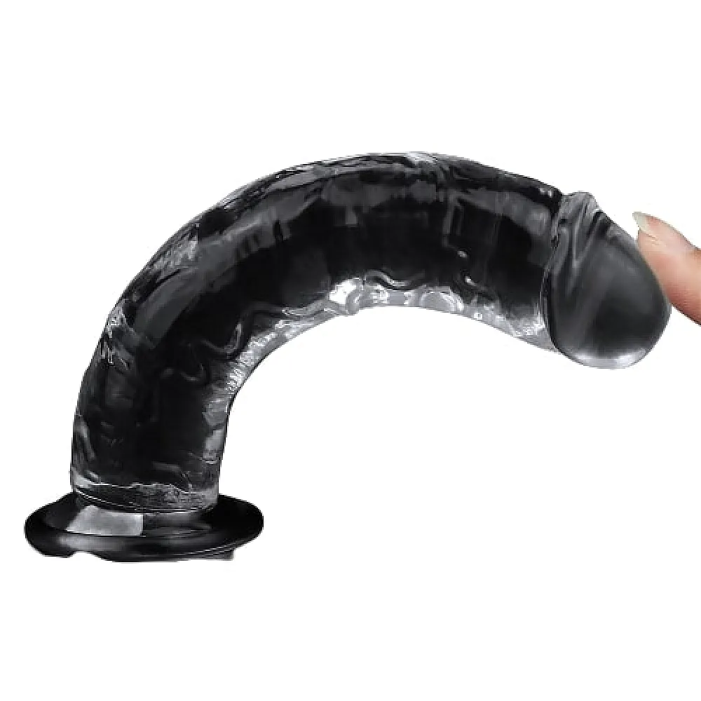 דילדו שקוף ריאליסטי עם יניקה | Realistic Transparent Dildo