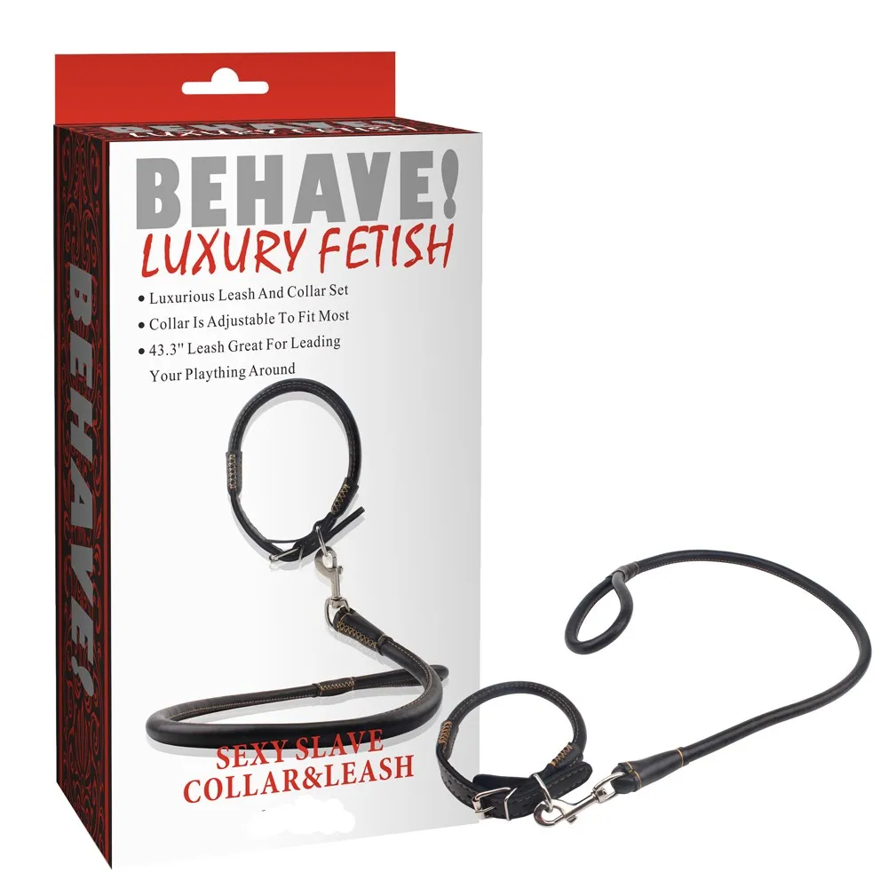 קולר הולכה דמוי עור | Collar & Leash