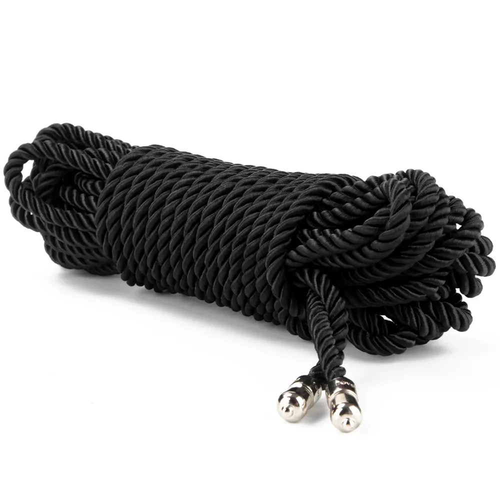 חבל קשירה BDSM שחור 10 מטר | Ebony Silky Bondage Rope
