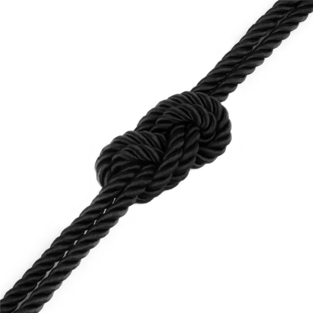 חבל קשירה BDSM שחור 10 מטר | Ebony Silky Bondage Rope