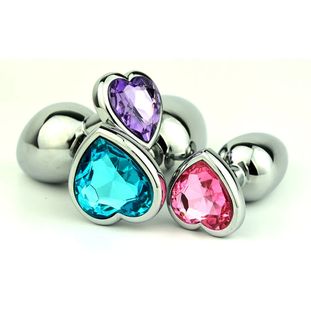 פלאג אנאלי מתכתי עם קריסטל | Heart Jewel