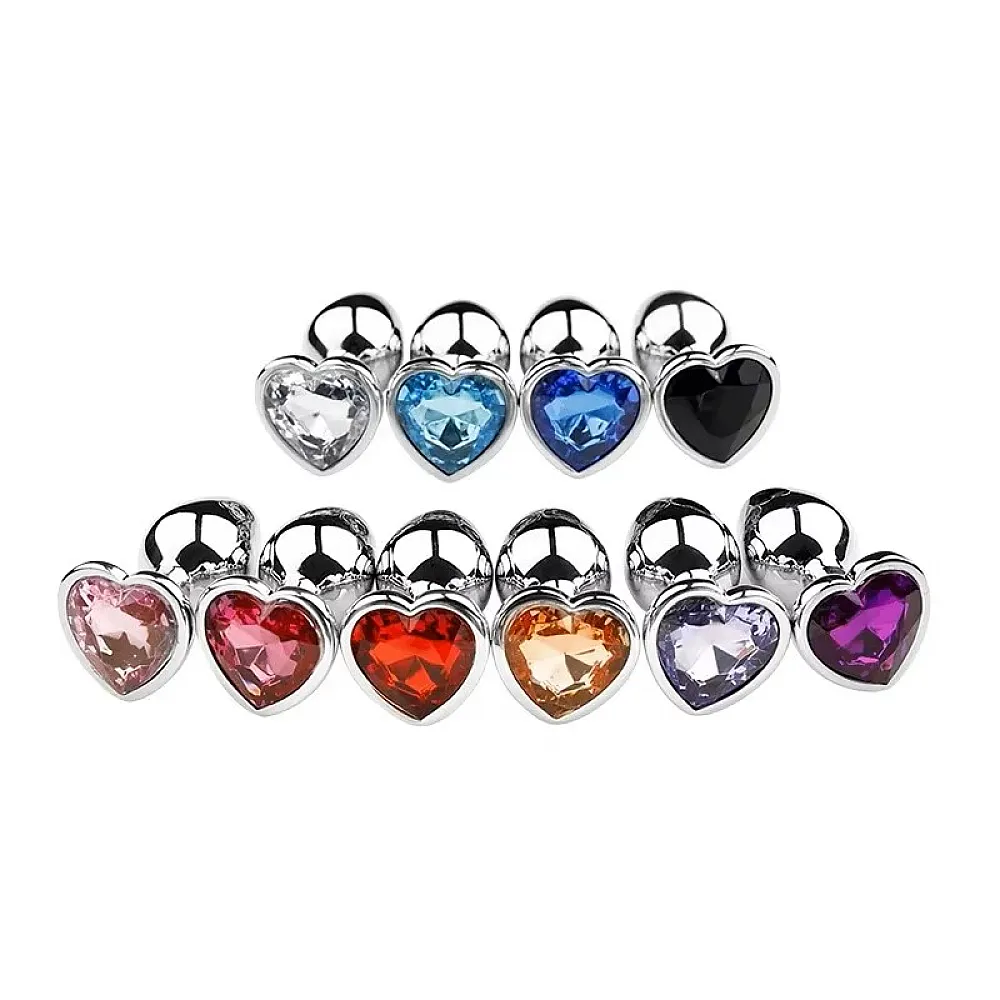 פלאג אנאלי לב ממתכת גודל M | Heart Jewel M
