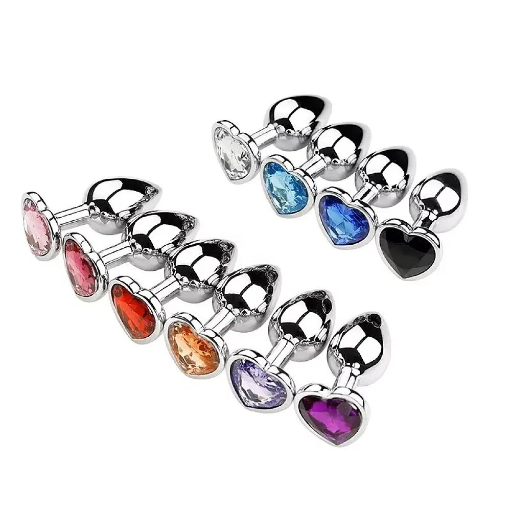פלאג אנאלי לב ממתכת גודל M | Heart Jewel M