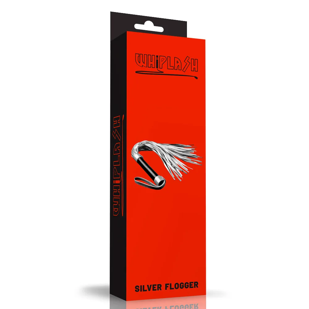שוט פלוגר כסוף דמוי עור | Silver Flogger