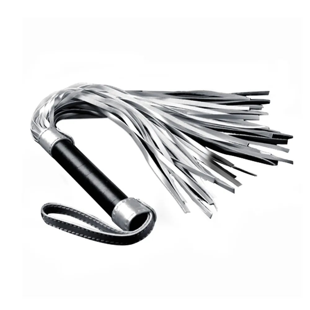 שוט פלוגר כסוף דמוי עור | Silver Flogger