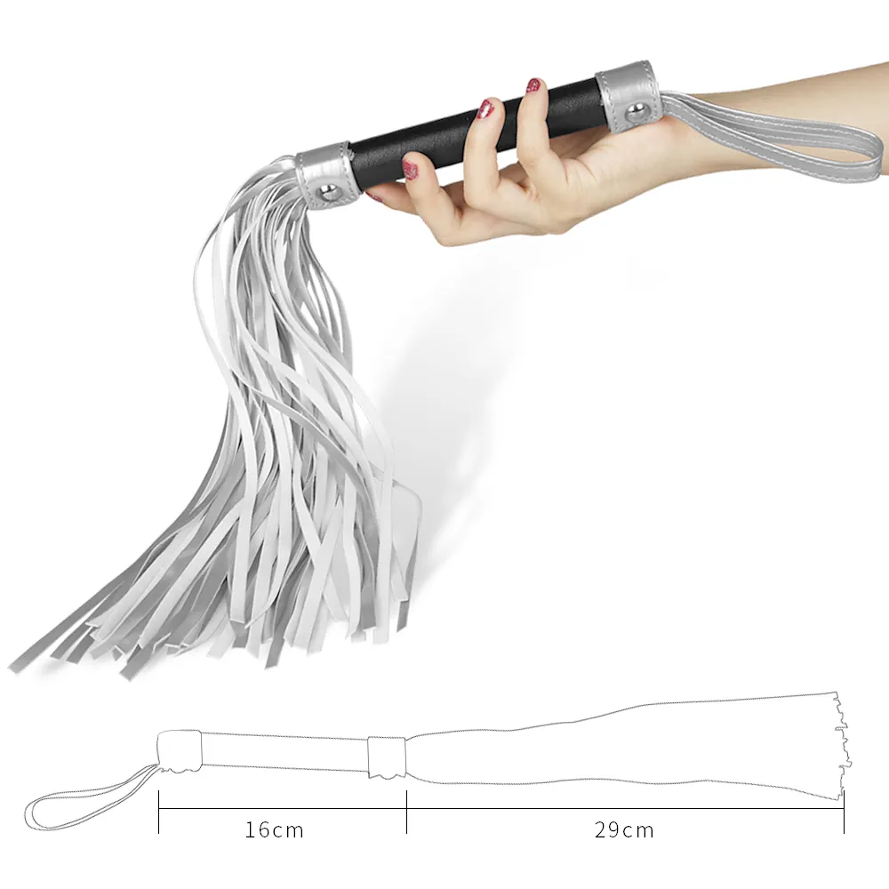 שוט פלוגר כסוף דמוי עור | Silver Flogger