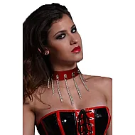 קולר שרשראות אדום לנוכחות | Chain Collar