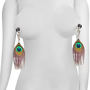 מצבטי פטמות טווס עם נוצות | Peacock Nipple Clamps