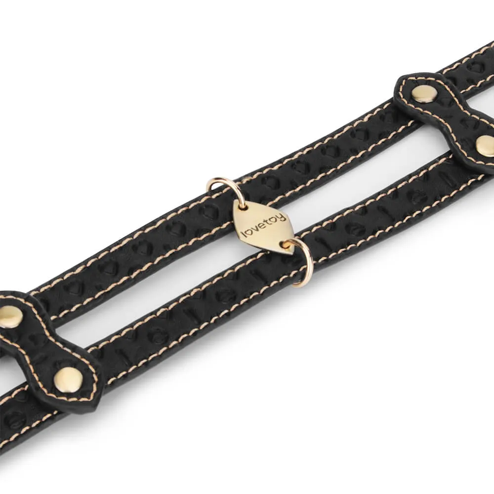 קולר צוואר BDSM עם רצועה כפולה | Double-strap Collar