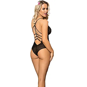 בגד גוף תחרה V גב רצועות | Sheer