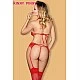 סט הלבשה סקסית אדום לוהט Kinky Pinky Lngerie סט הלבשה סקסית אדום לוהט Kinky Pinky Lngerie