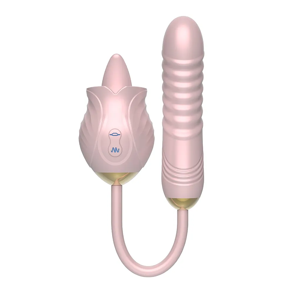 ויברטור ורד דוחף לשון | Thrusting Rose