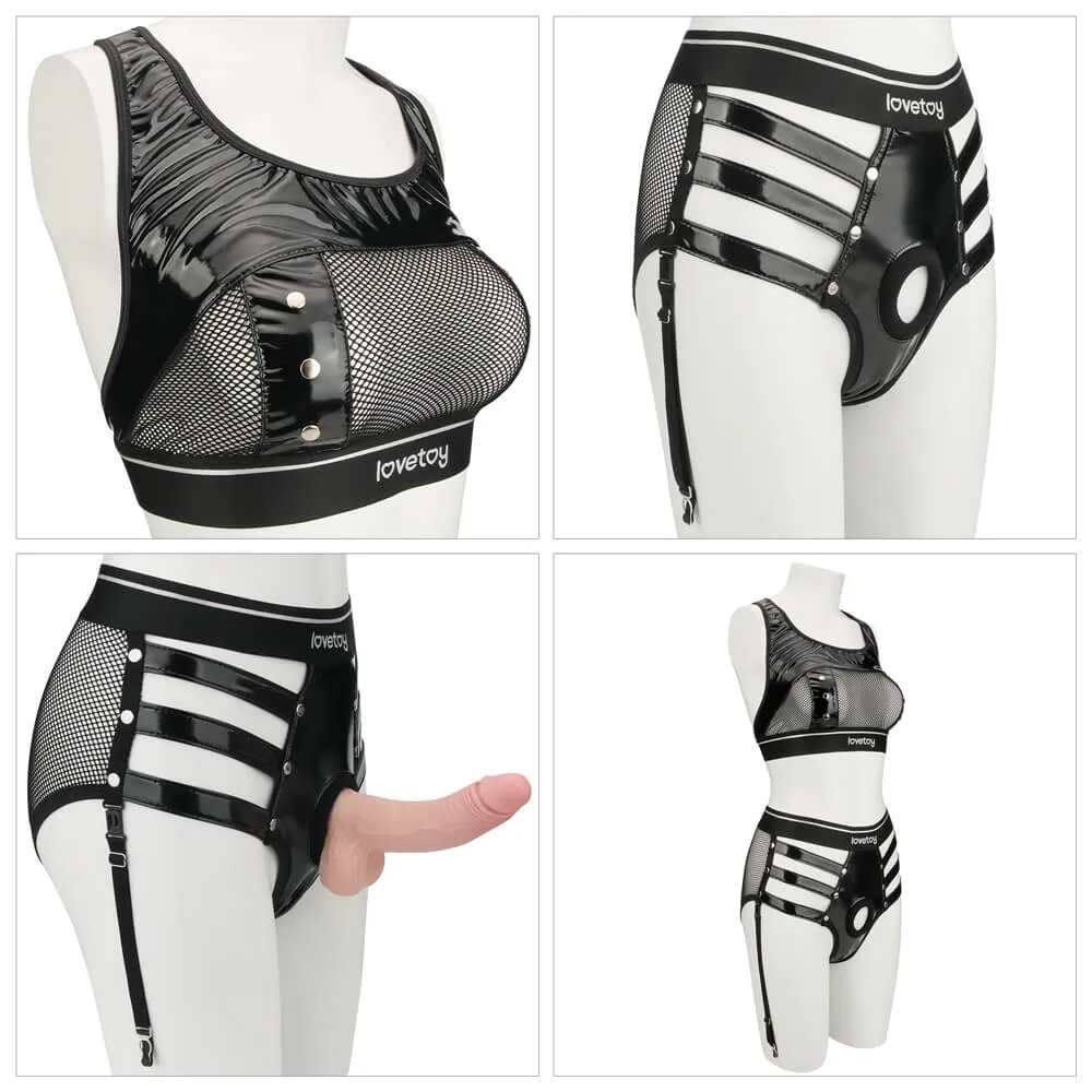 סט רתמת סטרפ און עם הלבשה | Iconic Harness Strap on Set M/L