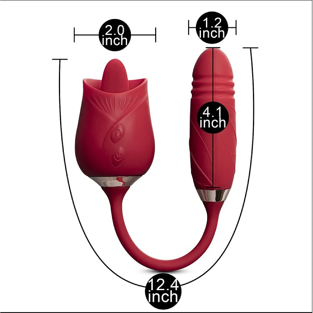 ויברטור לשוני עם חדירה | HEAT THE CLIT  