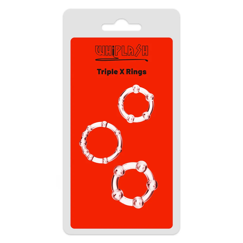 שלישיית טבעות זקפה שקופות | Triple X Rings