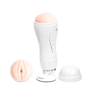 פלאשלייט נטען עם חביקה לגבר | Vibrating Suction Masturbator