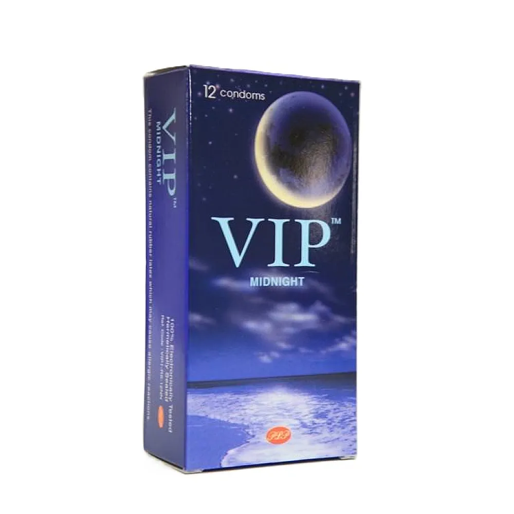 קונדומים דקים 12 יחידות | V.I.P Midnight